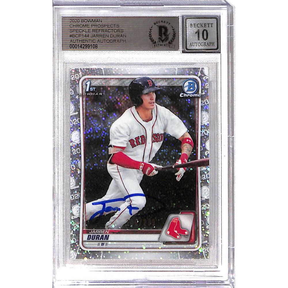2020 Bowman Speckle Refractor Jarren Duran Auto (1 of 2)