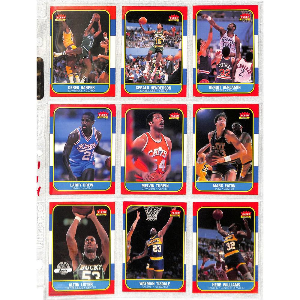 9 1986 Fleer Basketball Rookies (1 of 2)