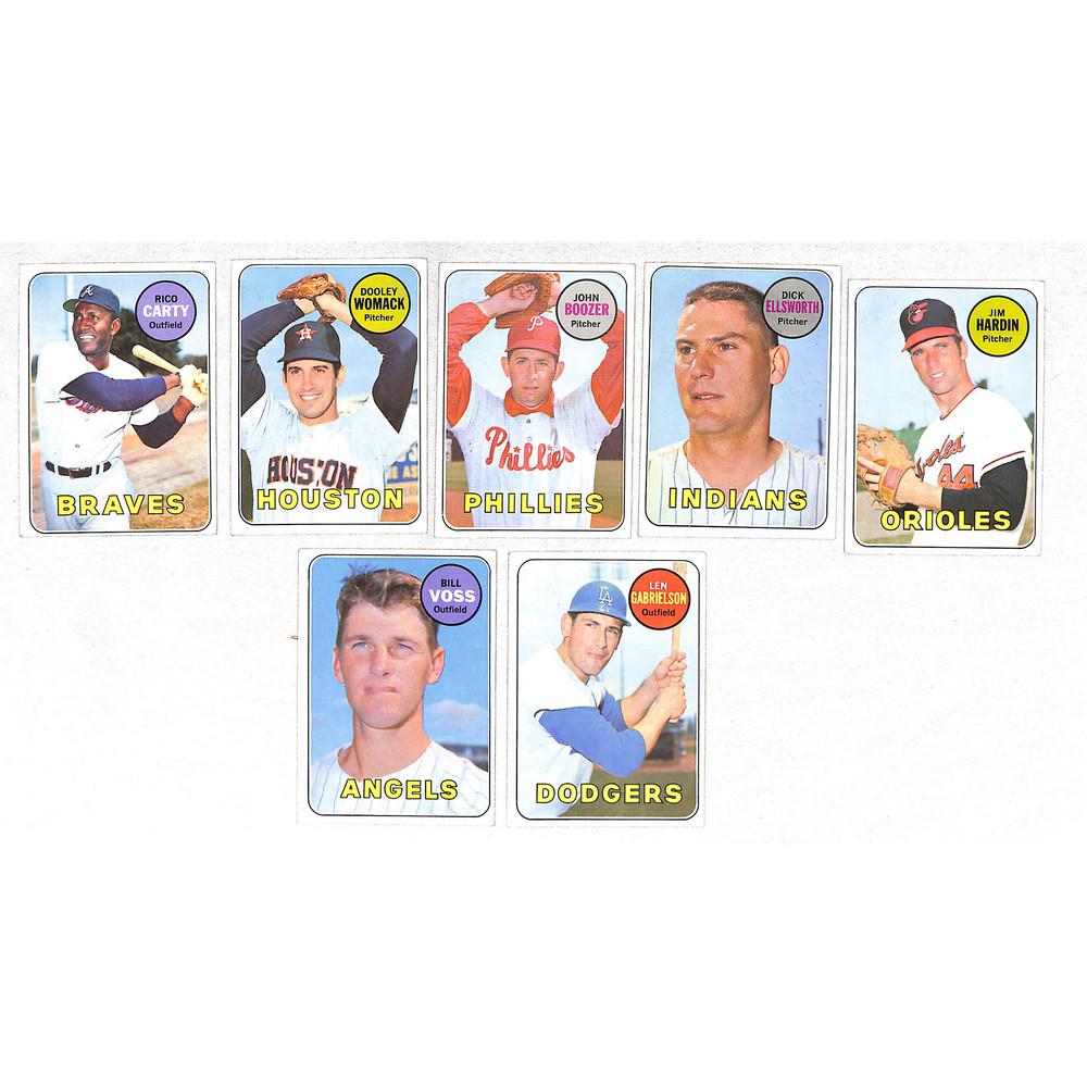 7 1969 Topps Baseball High Number Cards (1 of 2)