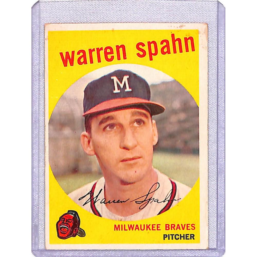 1959 Topps Warren Spahn Error On Birth Year (1 of 2)