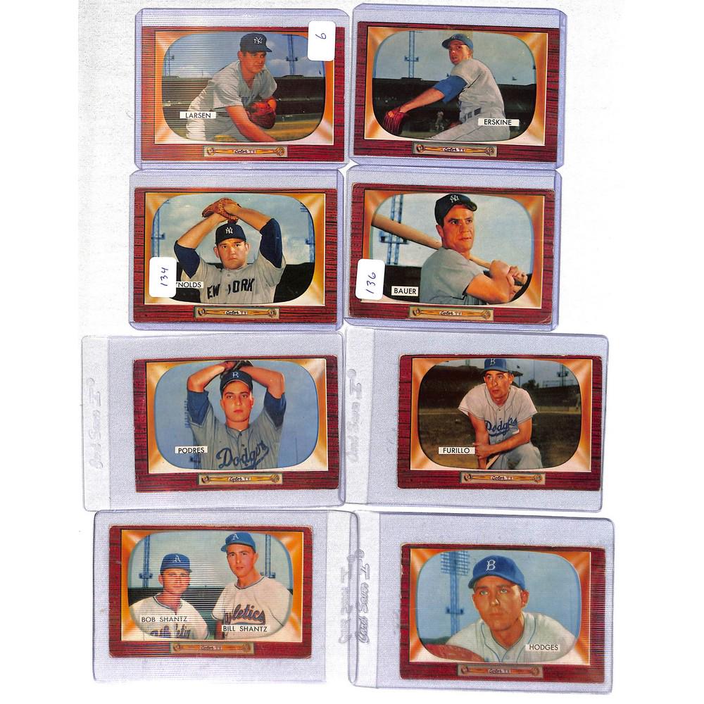 8 1955 Bowman Baseball Cards (1 of 2)