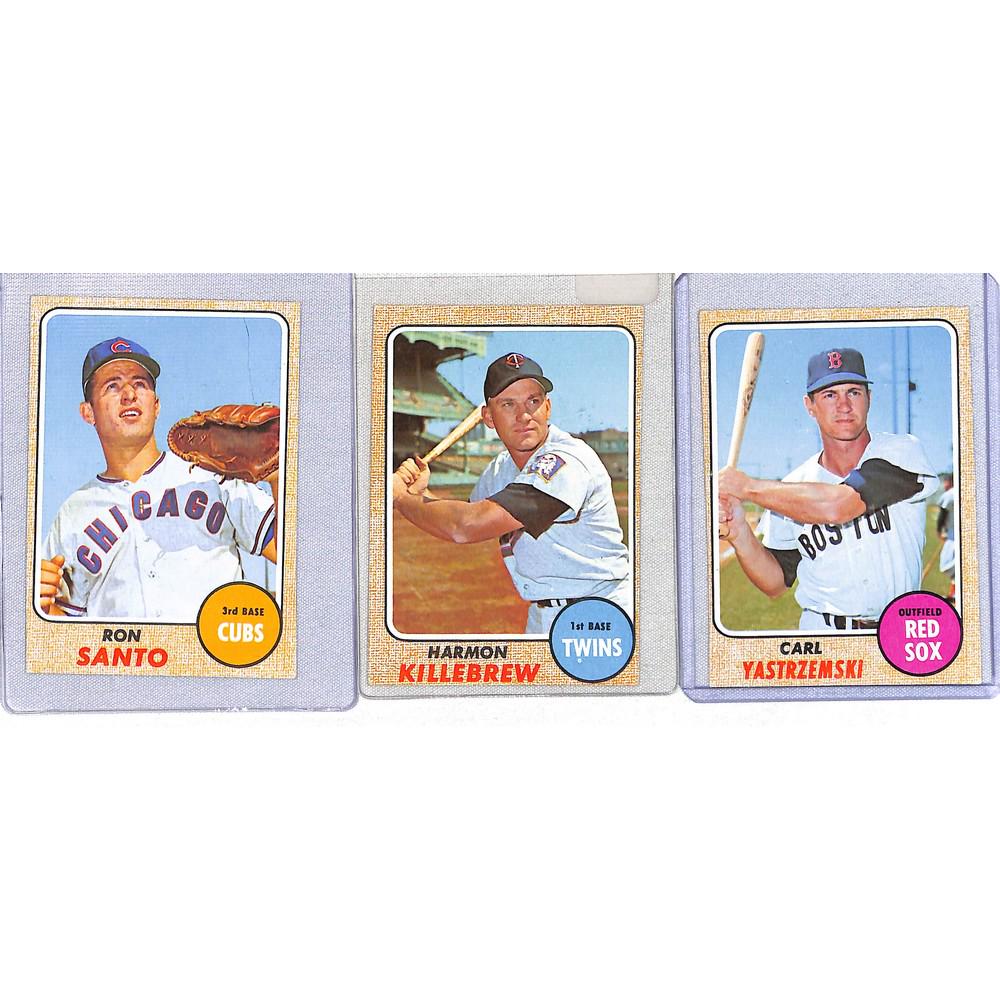 Three 1968 Topps Baseball Stars High Grade (1 of 2)