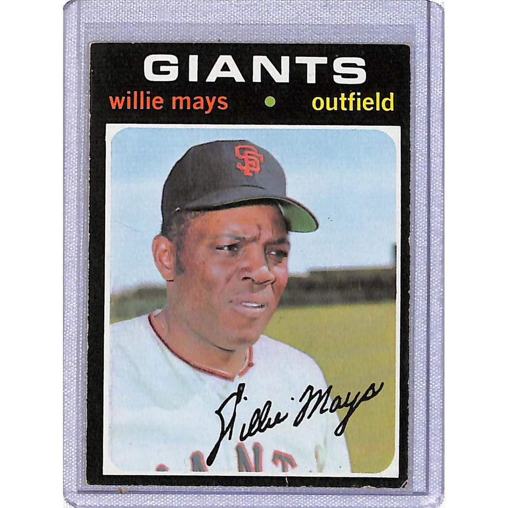 1971 Topps Willie Mays Light Crease: 1971 Topps Willie Mays Light Crease