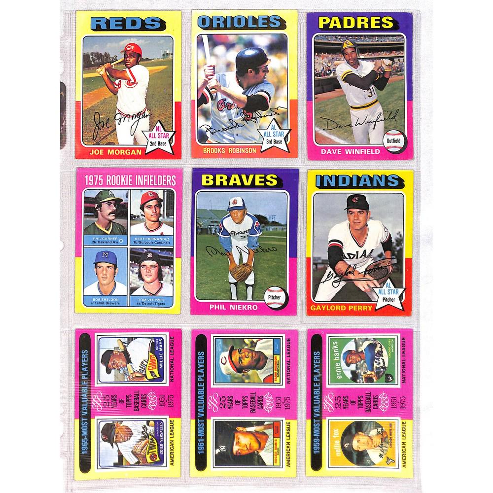(9) 1975 Topps Baseball Stars (1 of 2)
