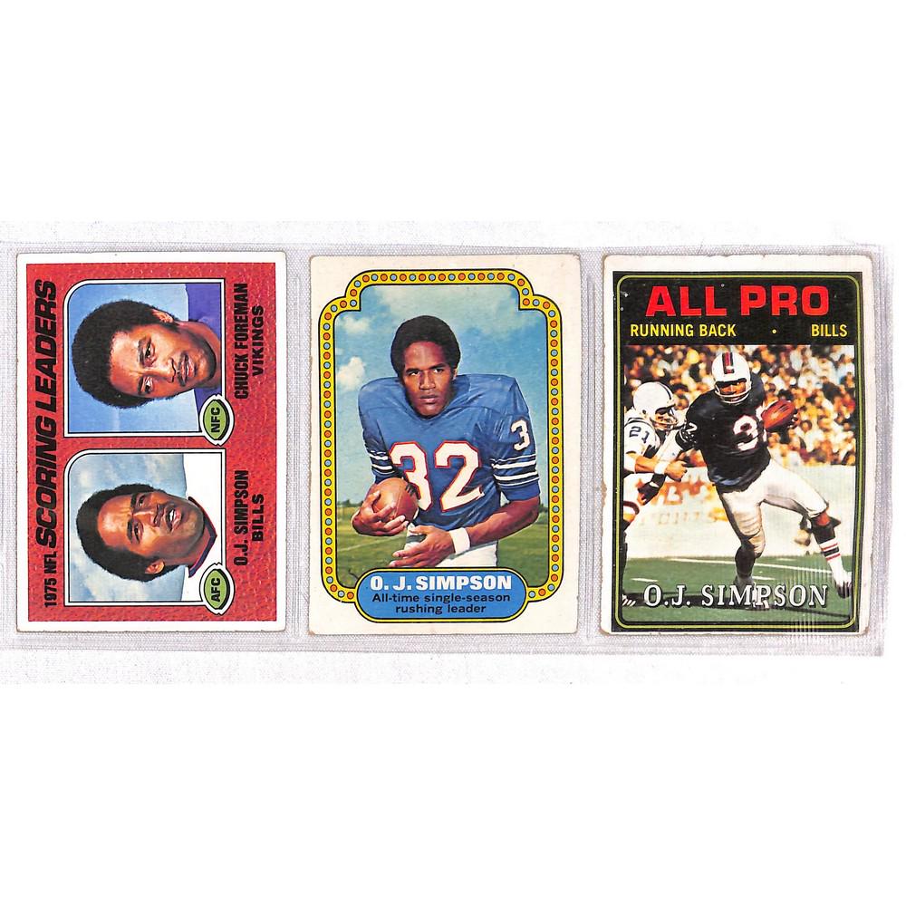 Three Early 1970's Oj Simpson Cards (1 of 2)