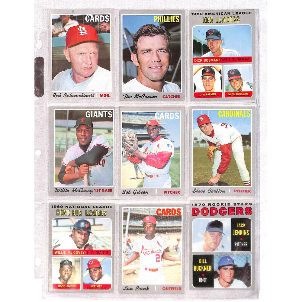 (9) 1970 Topps Baseball Stars/hof (1 of 2)