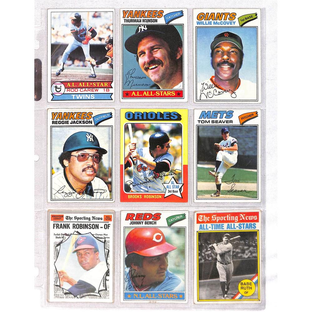 (9) 1970's Baseball Stars/hof (1 of 2)