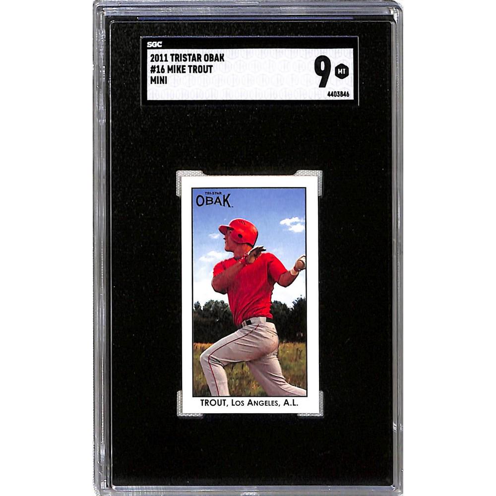 2011 Tristar Obak Mike Trout Mini Rookie Sgc 9 (1 of 2)