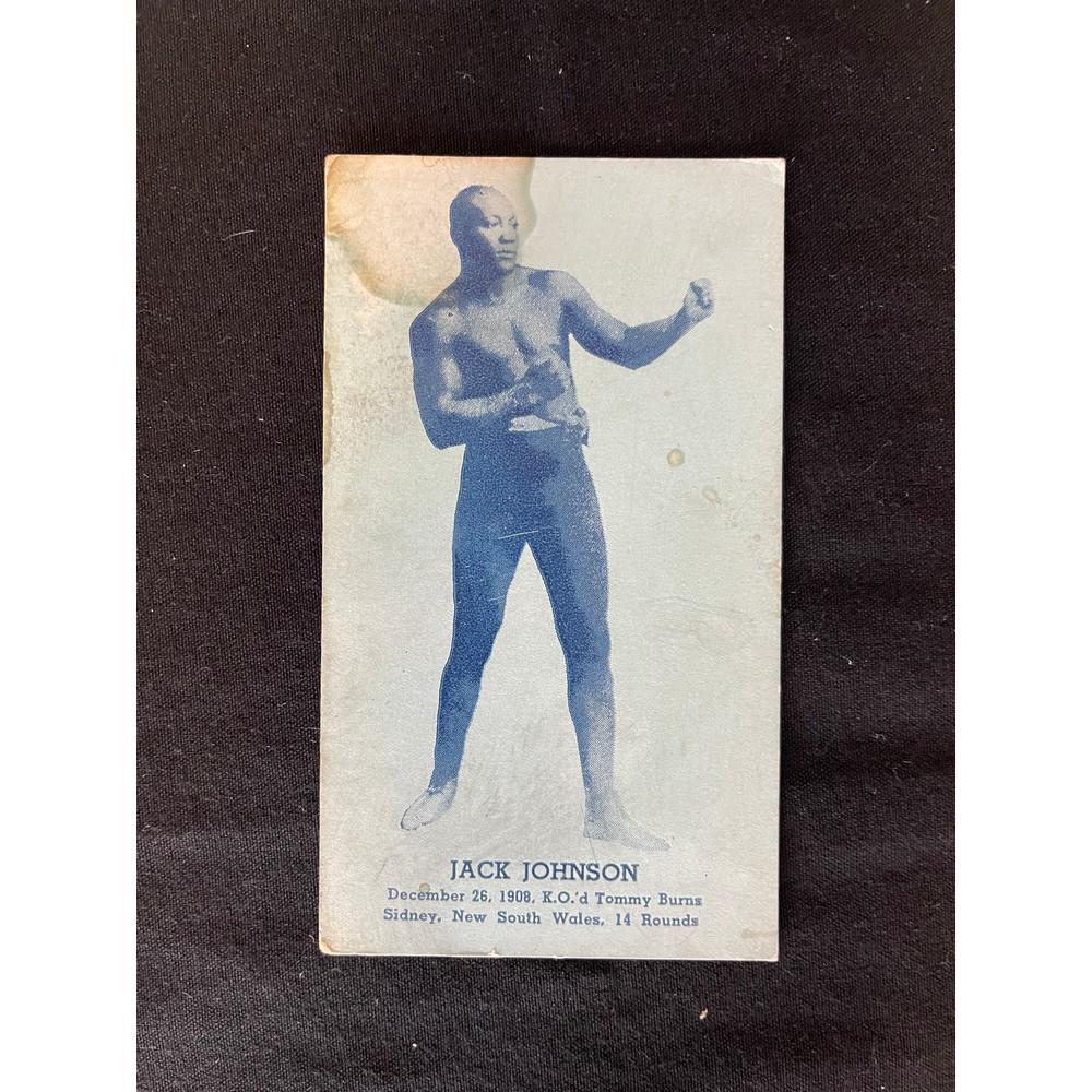 Circa 1900 Jack Johnson Boxing Exhibit Card (1 of 2)