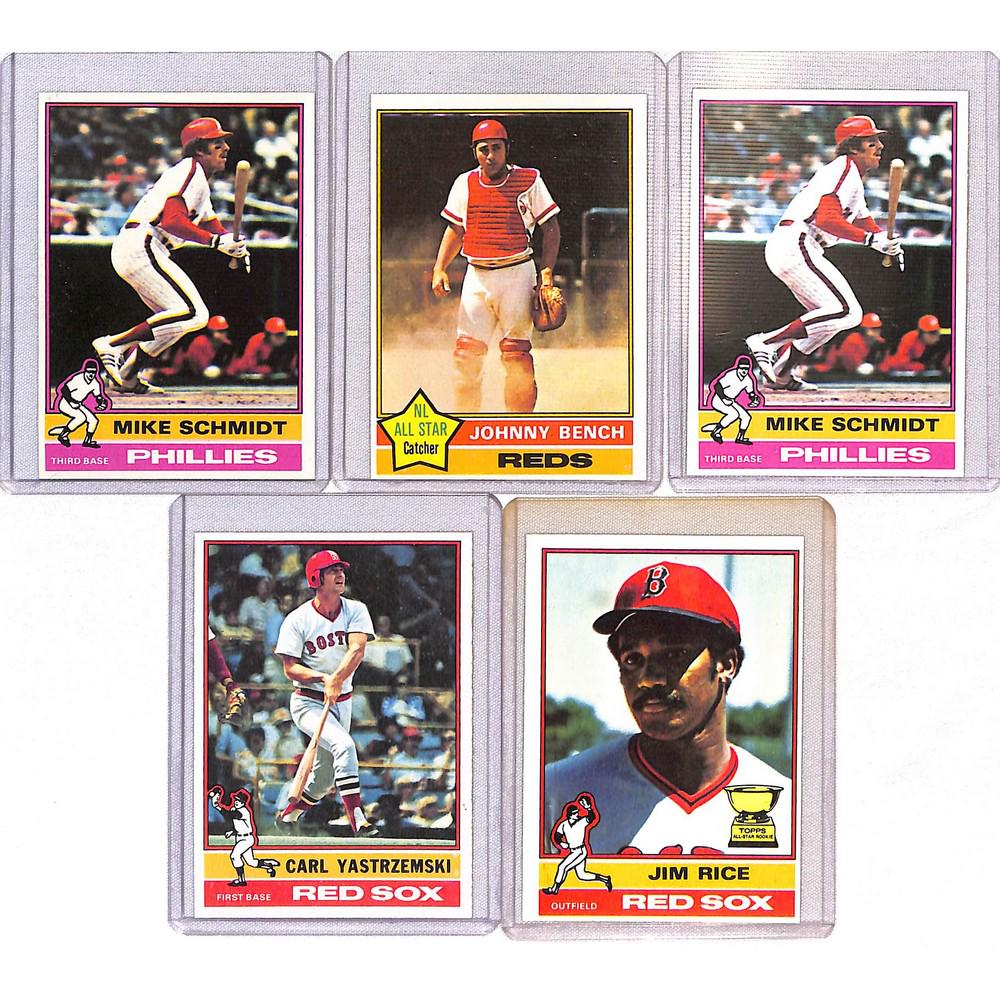 (5) High Grade 1976 Topps Baseball Hof (1 of 2)