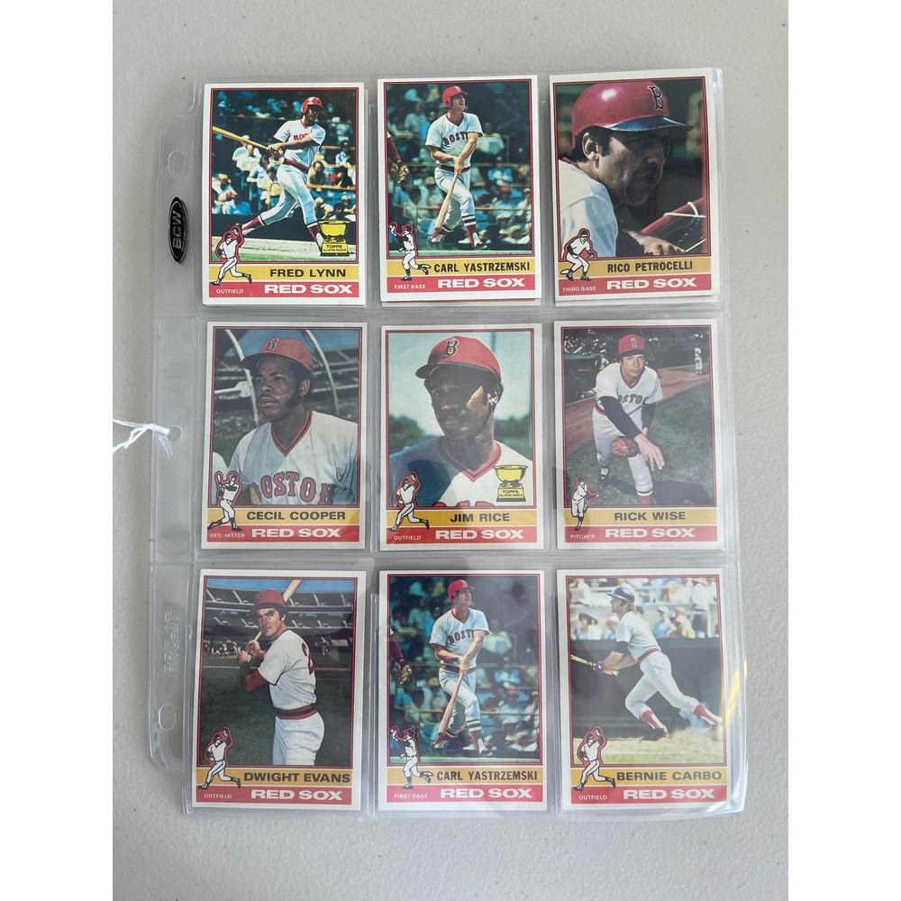 (12) High Grade 1976 Topps Red Sox Cards Hof (1 of 2)