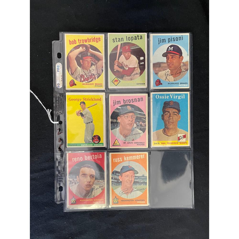 (8) 1958/59 Topps Baseball Cards (1 of 2)
