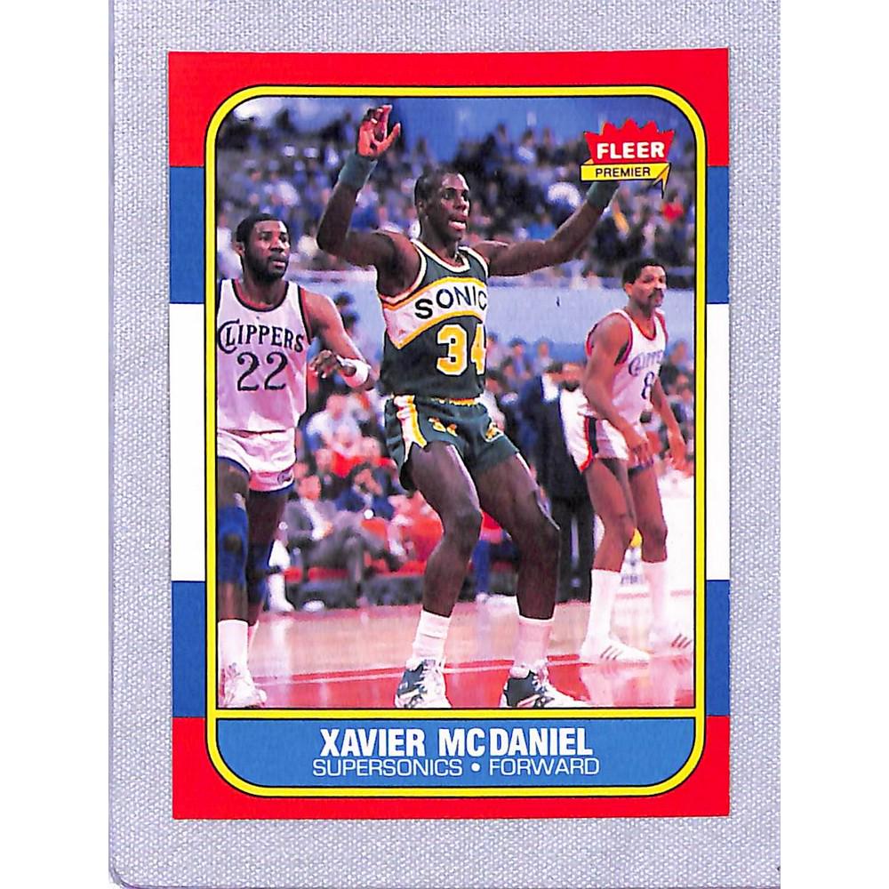 1986 Fleer Basketball Xavier Mcdaniel Rookie: 1986 Fleer Basketball Xavier Mcdaniel Rookie