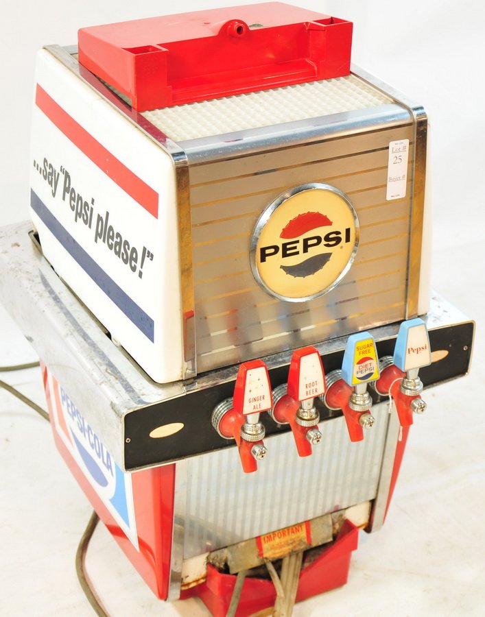 Vintage Pepsi Cola Diplomat Dispenser, 4 tap/25x18x: Vintage Pepsi Cola Diplomat Dispenser, 4 tap/25x18x21