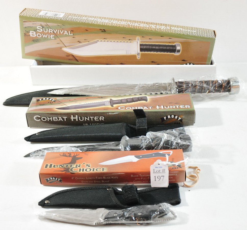 3 Frost Knives in original boxes: 3 Frost Knives in original boxes
