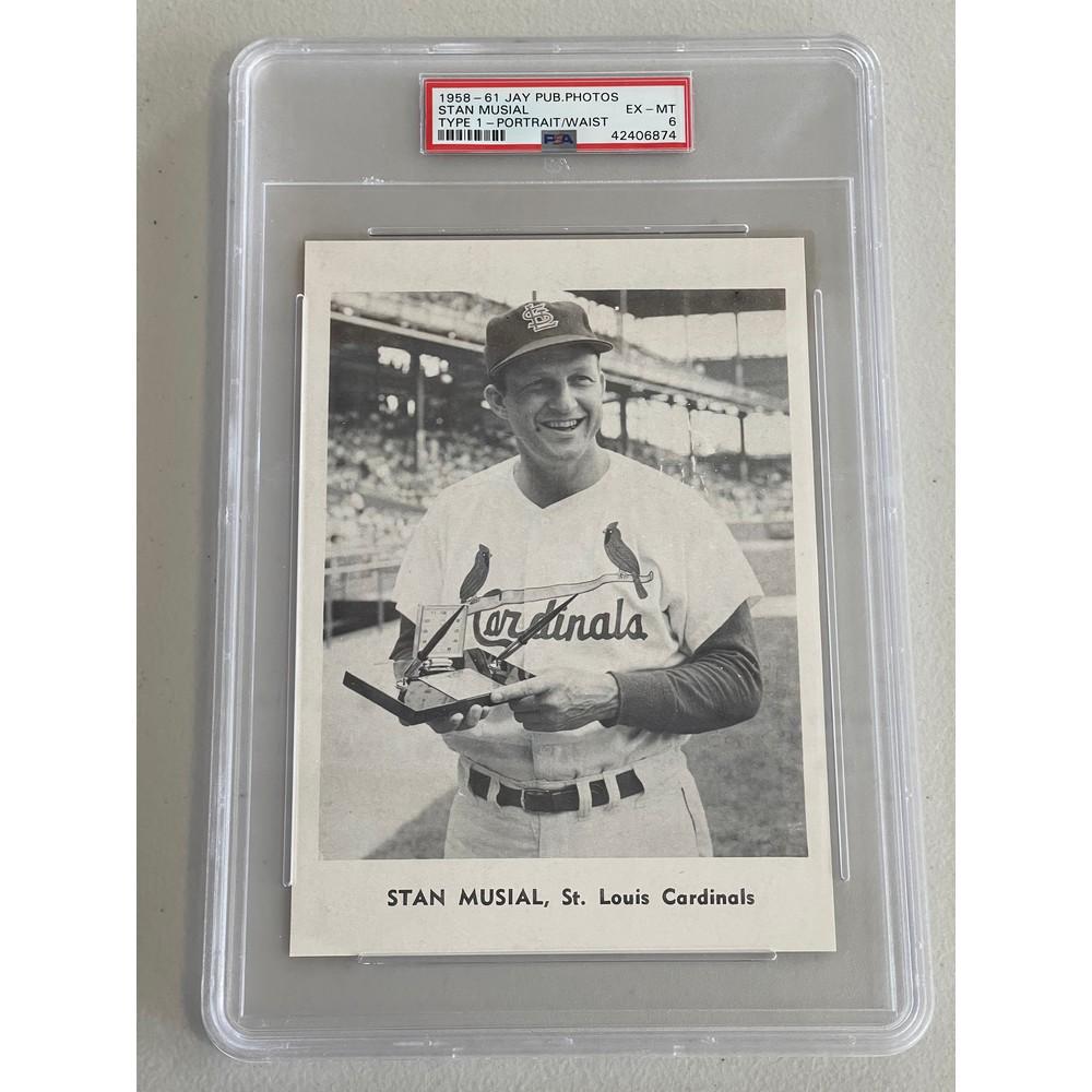 1958-61 Jay Pub Stan Musial Type 1 Psa 6 (1 of 2)