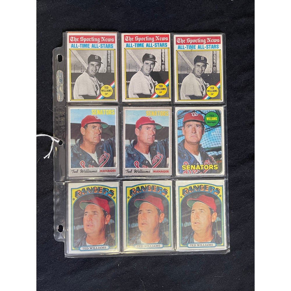 (10) Vintage Ted Williams Cards (1 of 2)