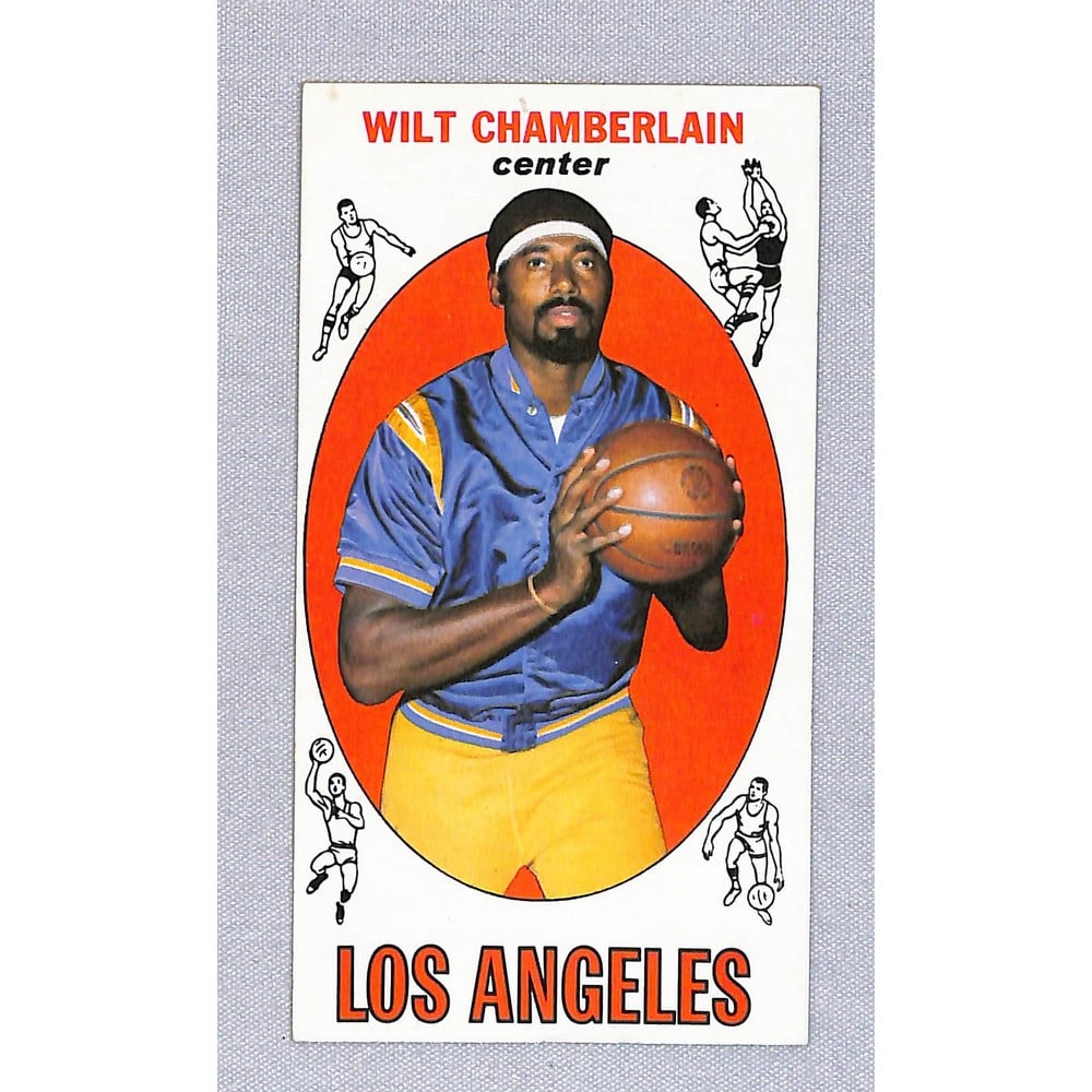 1969-70 Topps Wilt Chamberlain Nice Wax Stain (1 of 2)