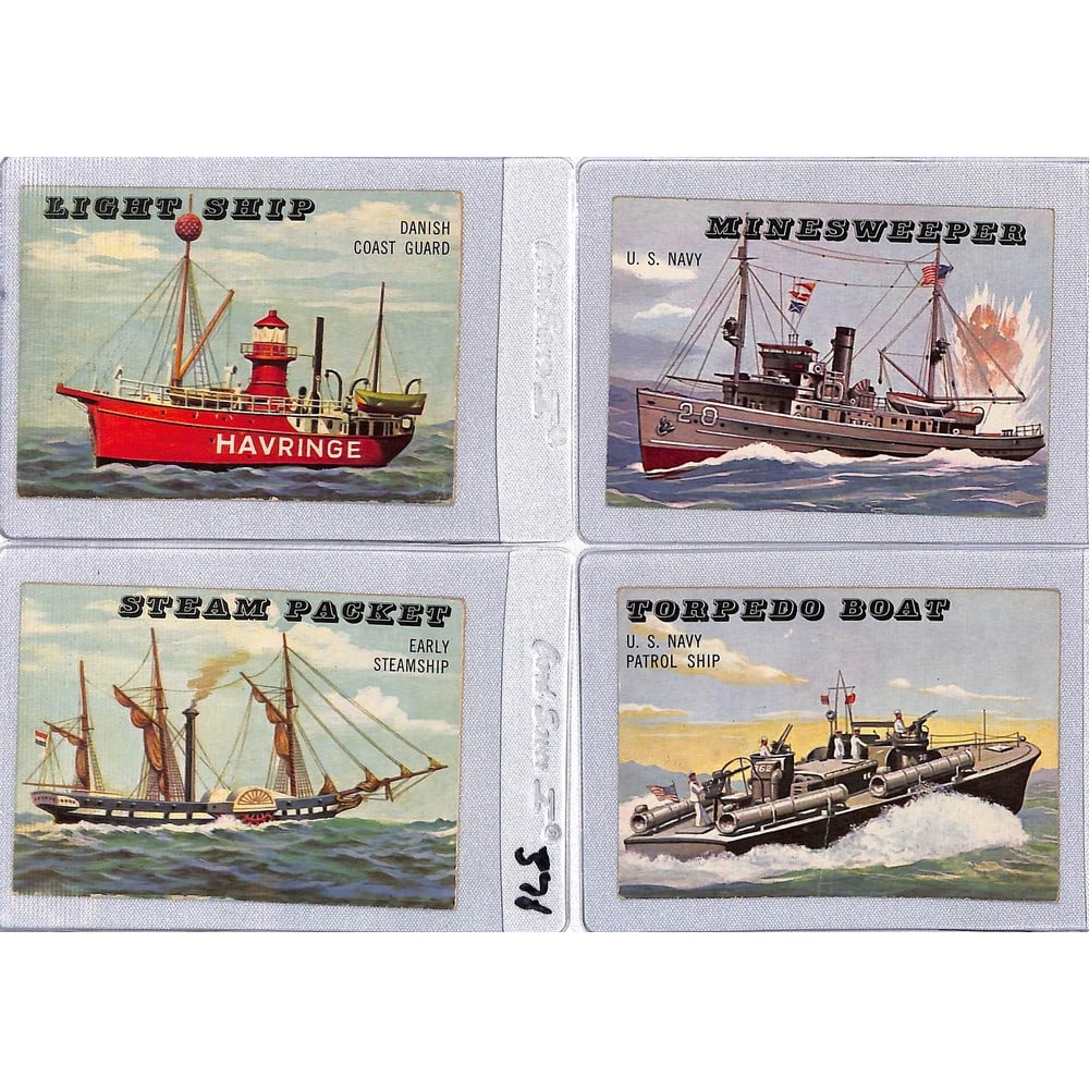 (4) 1955 Topps Rails And Sails Cards Sp Hi #: (4) 1955 Topps Rails And Sails Cards Sp Hi #