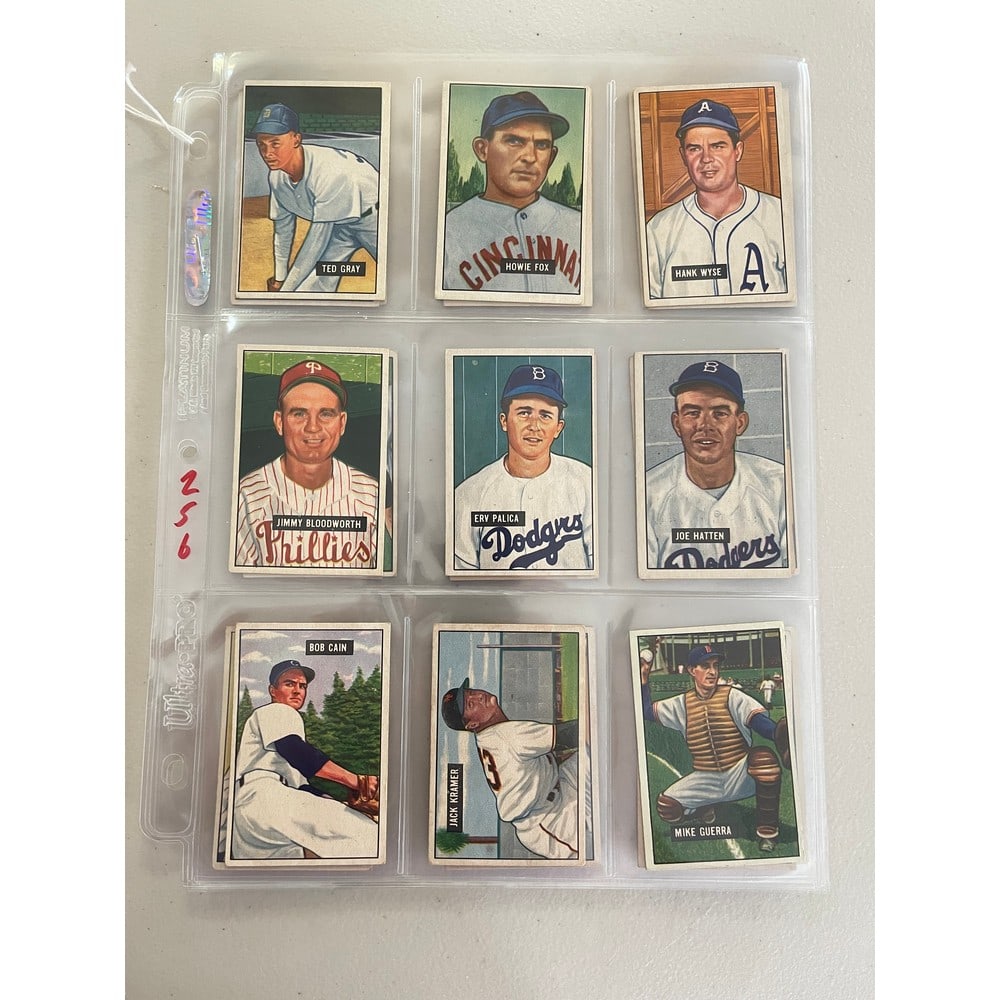 (27) Crease Free 1951 Bowman Baseball Cards (1 of 3)