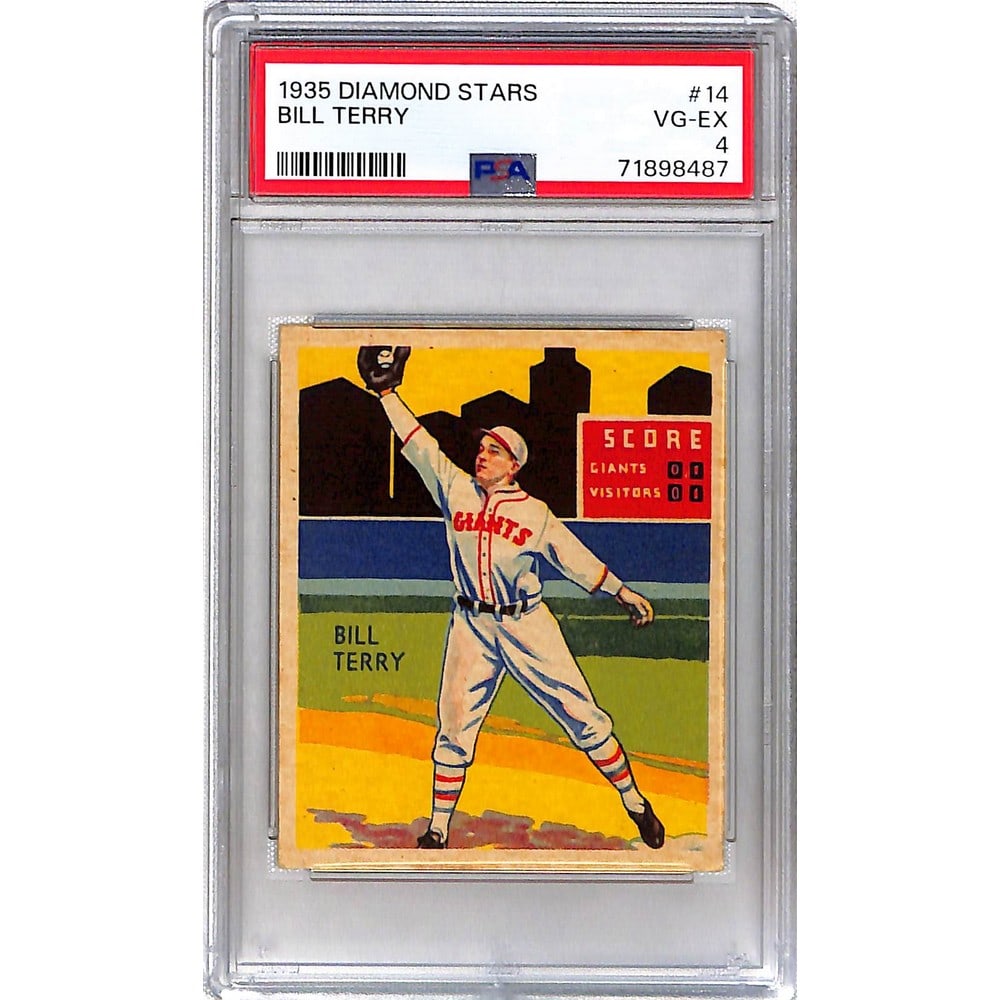 1935 Diamond Stars Bill Terry Psa 4: 1935 Diamond Stars Bill Terry Psa 4