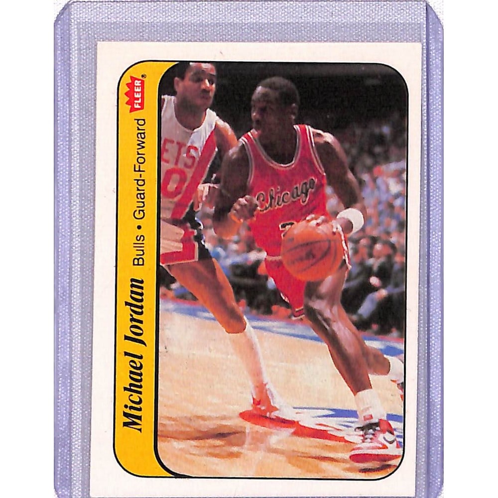 1986 Fleer Michael Jordan Sticker Sharp Card (1 of 2)
