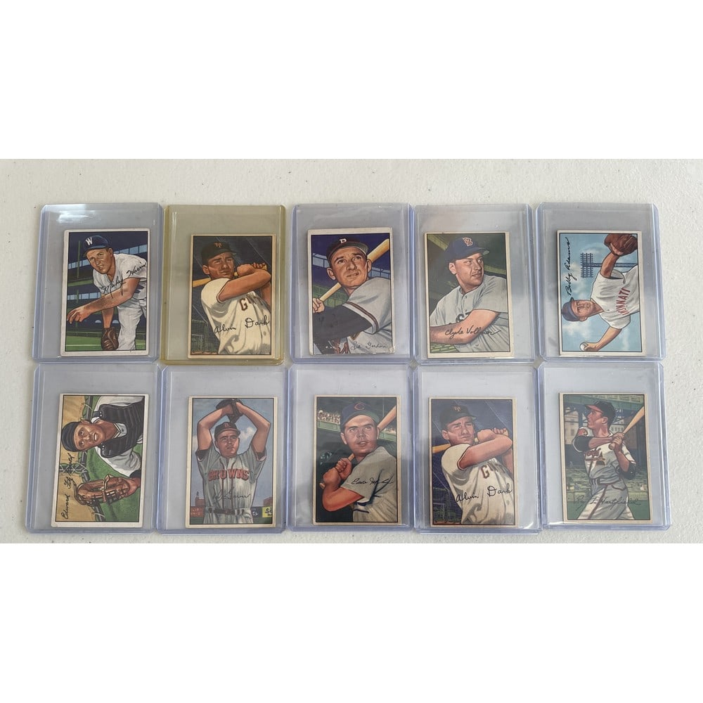 (10) 1952 Bowman Baseball Cards Nice Shape (1 of 2)