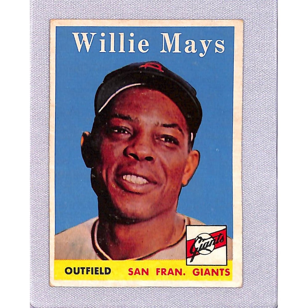 1958 Topps Crease Free Willie Mays: 1958 Topps Crease Free Willie Mays
