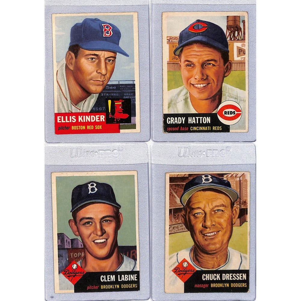 (4) 1953 Topps Baseball Cards (1 of 2)