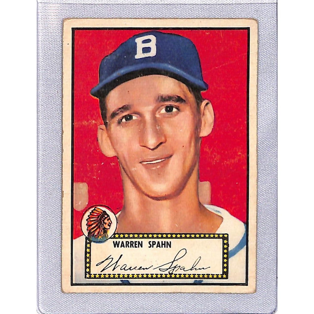 1952 Topps Warren Spahn Hof (1 of 2)