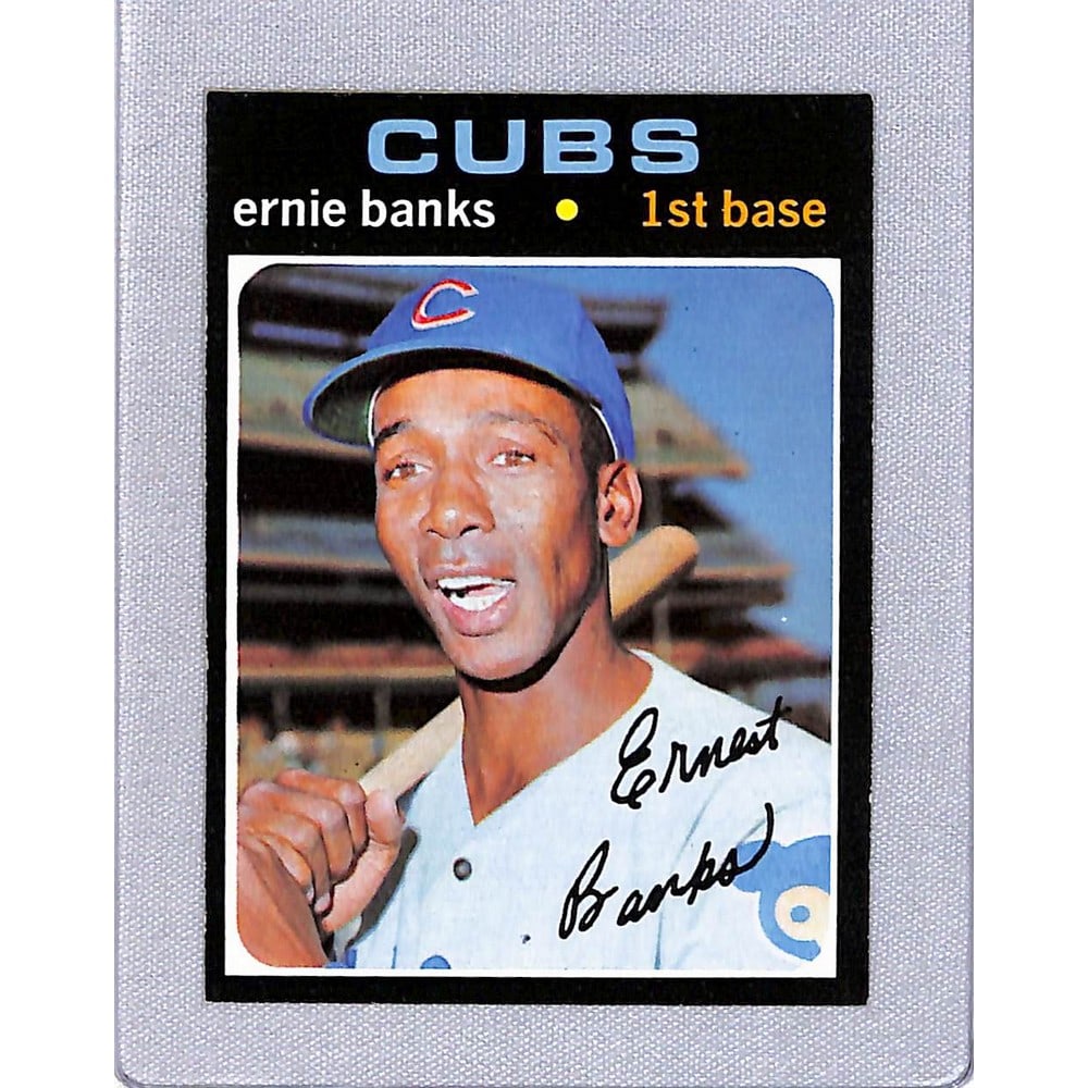 1971 Topps Ernie Banks High Grade: 1971 Topps Ernie Banks High Grade