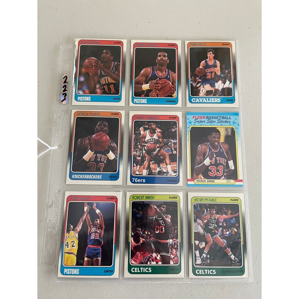 (9) 1988 Fleer Basketball Stars Nice Shape (1 of 2)