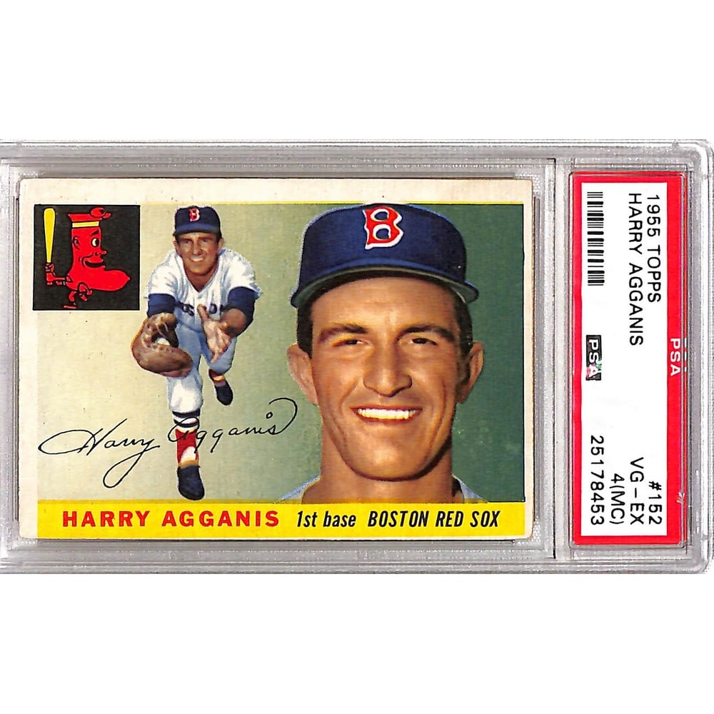 1955 Topps Harry Agganis Rookie Psa 4 Mc (1 of 2)