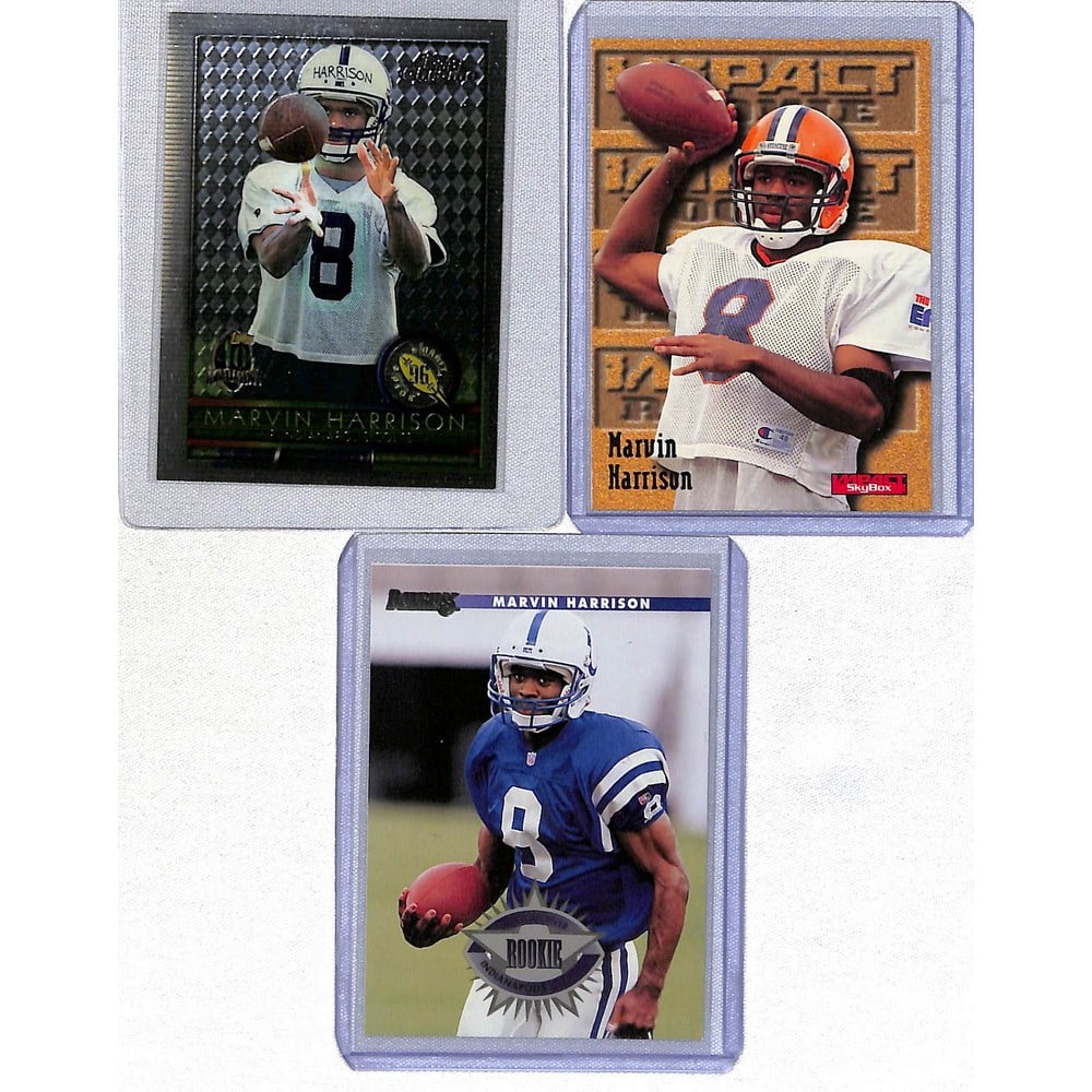 Three Marvin Harrison Rookie Cards (1 of 2)