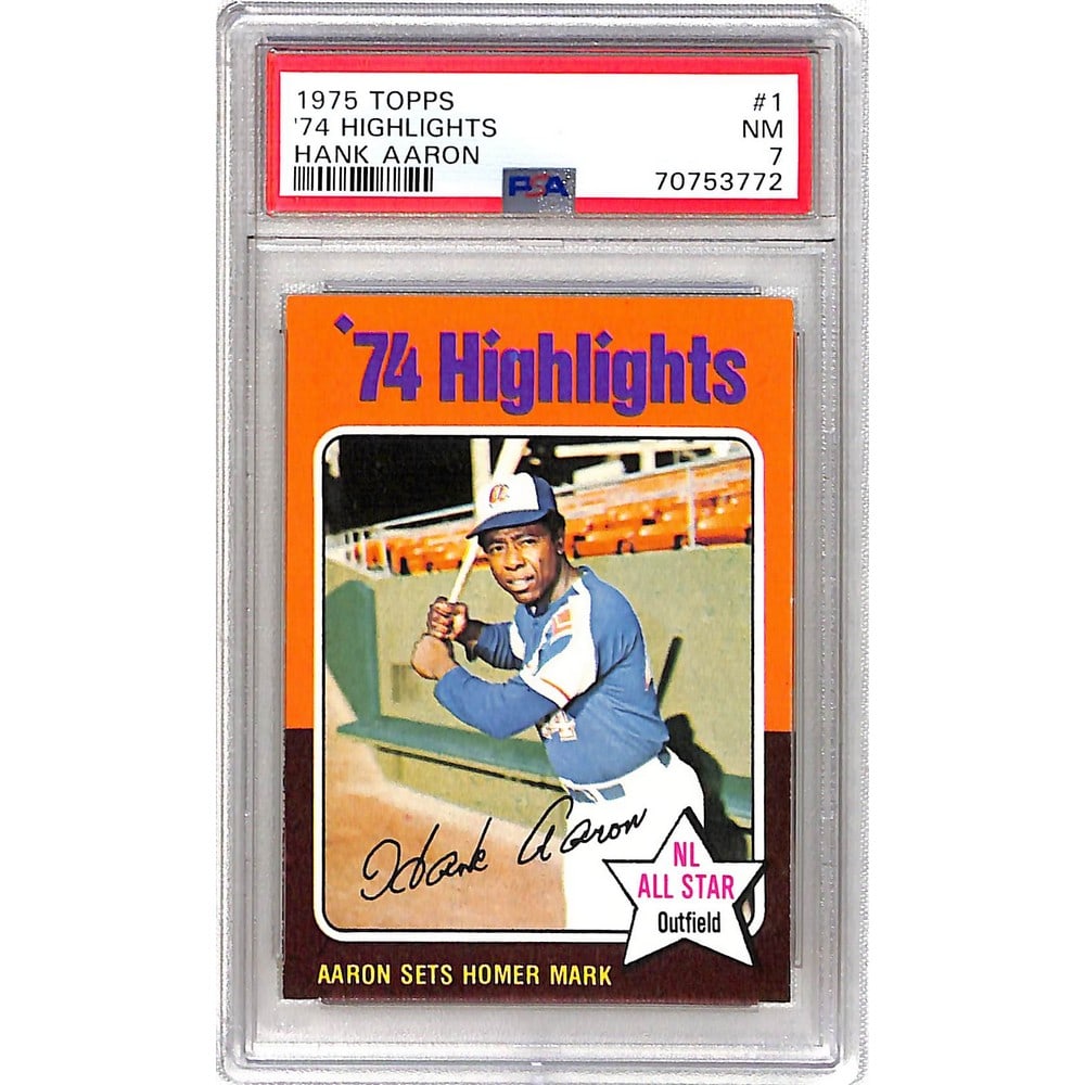 1975 Topps Hank Aaron Psa 7 (1 of 2)