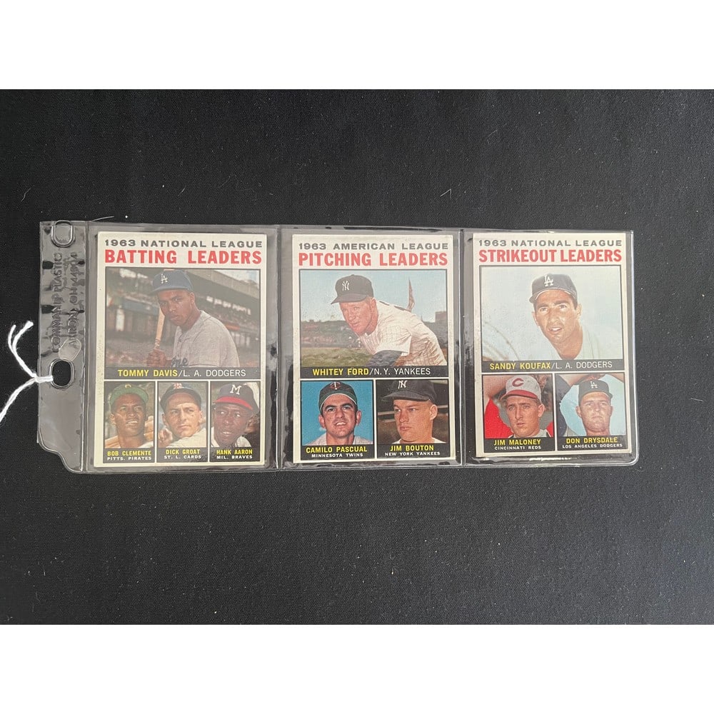 Three 1964 Topps Baseball Leaders/hof (1 of 2)