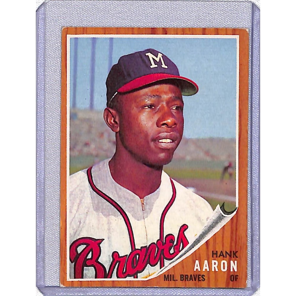 1962 Topps Hank Aaron Crease Free (1 of 2)