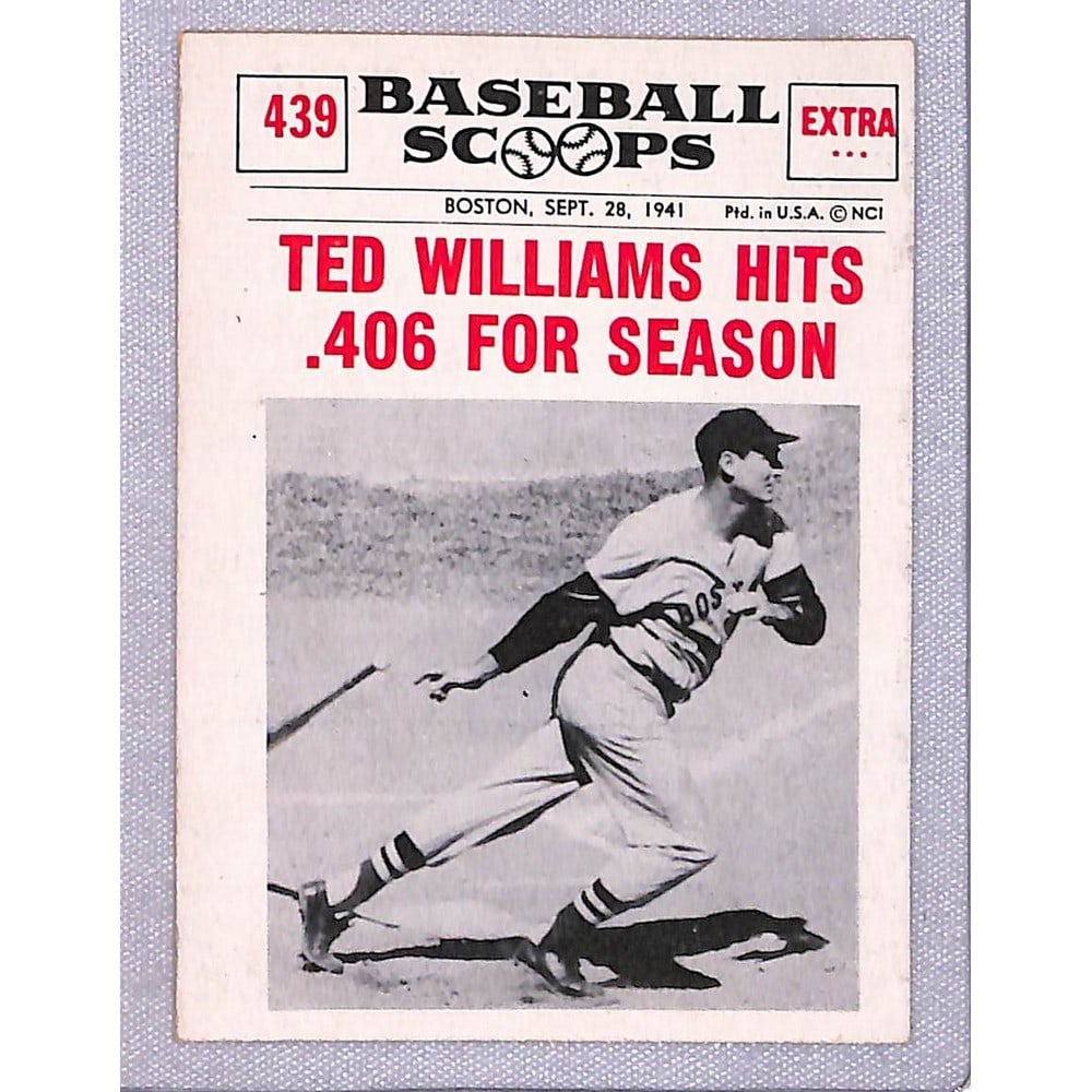 1961 Nu Scoops Ted Williams .406 (1 of 2)