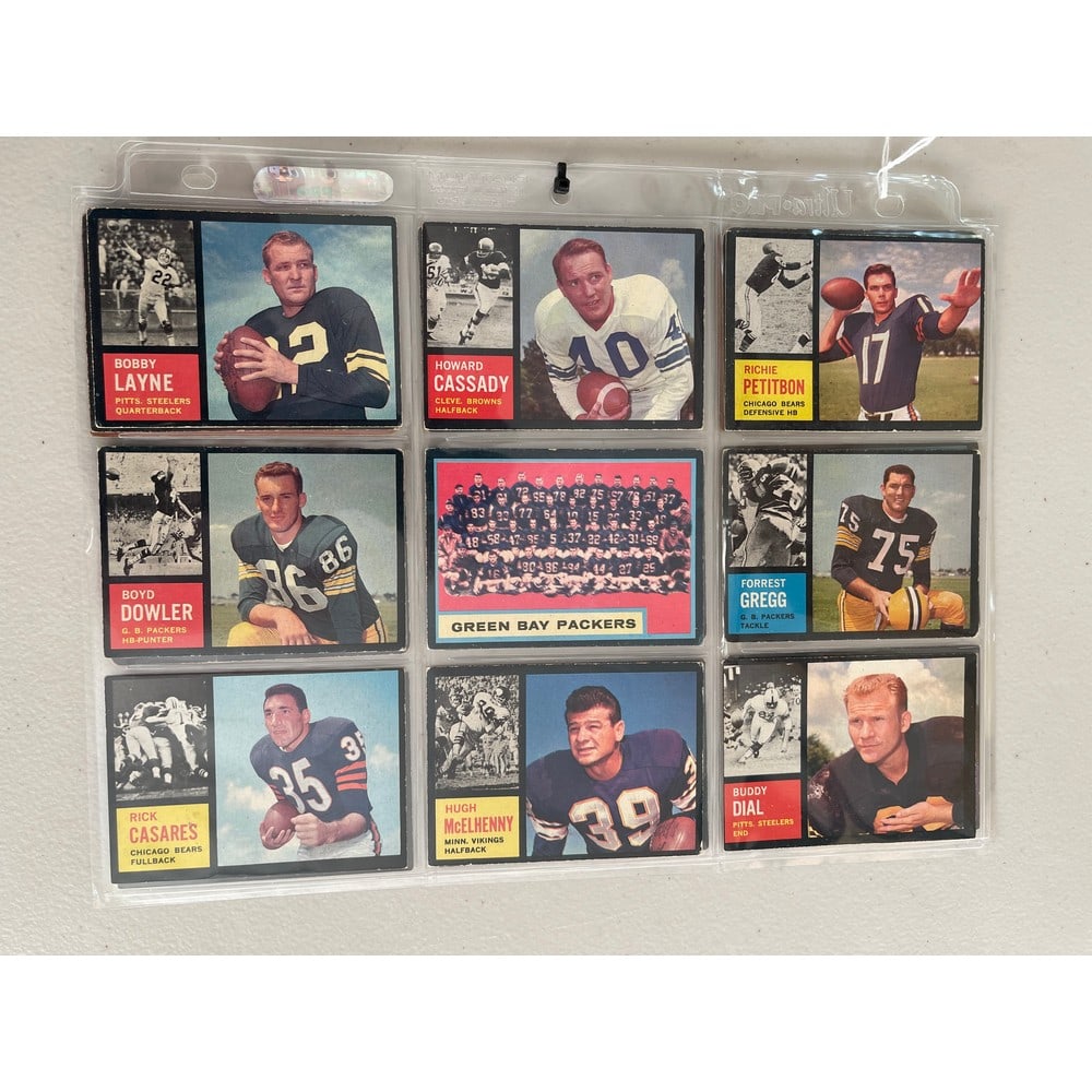 (20) 1962 Topps Football Cards Stars/hof: (20) 1962 Topps Football Cards Stars/hof