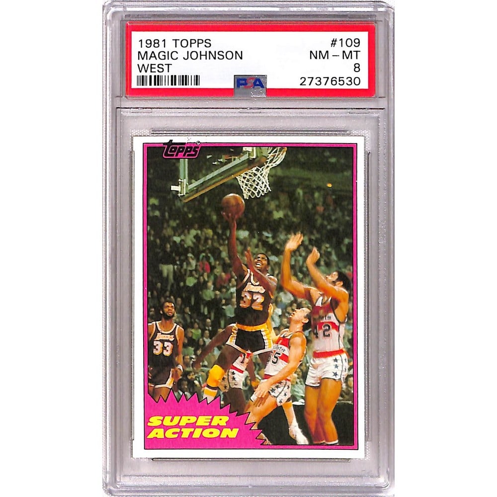 1981 Topps Magic Johnson Psa 8 (1 of 2)
