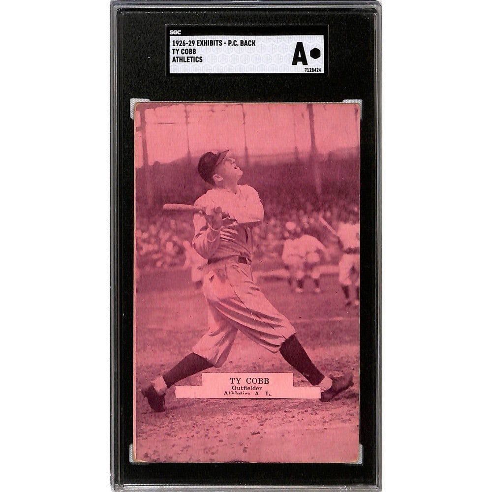 1926-29 Exhibits Post Card Back Ty Cobb Sgc A (1 of 2)