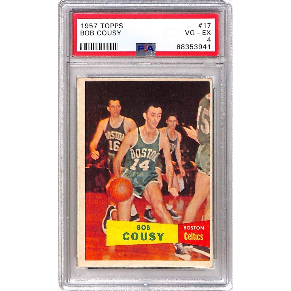 1957 Topps Bob Cousy Rookie Psa 4: 1957 Topps Bob Cousy Rookie Psa 4