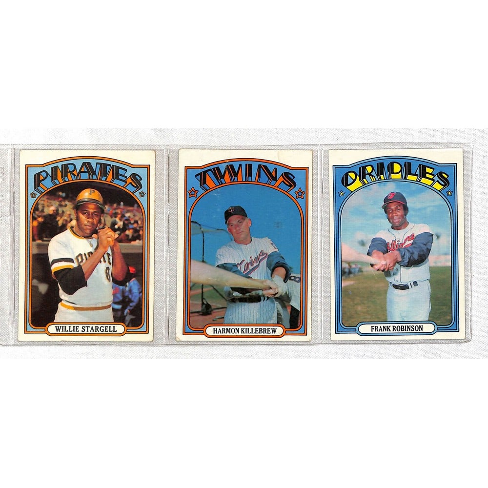 Three 1972 Topps Baseball Stars/hof (1 of 2)