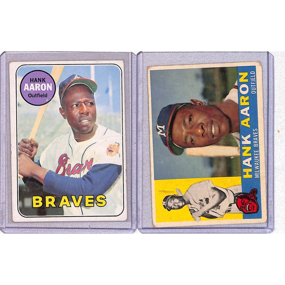 Two Low Grade 1960's Hank Aaron Cards (1 of 2)