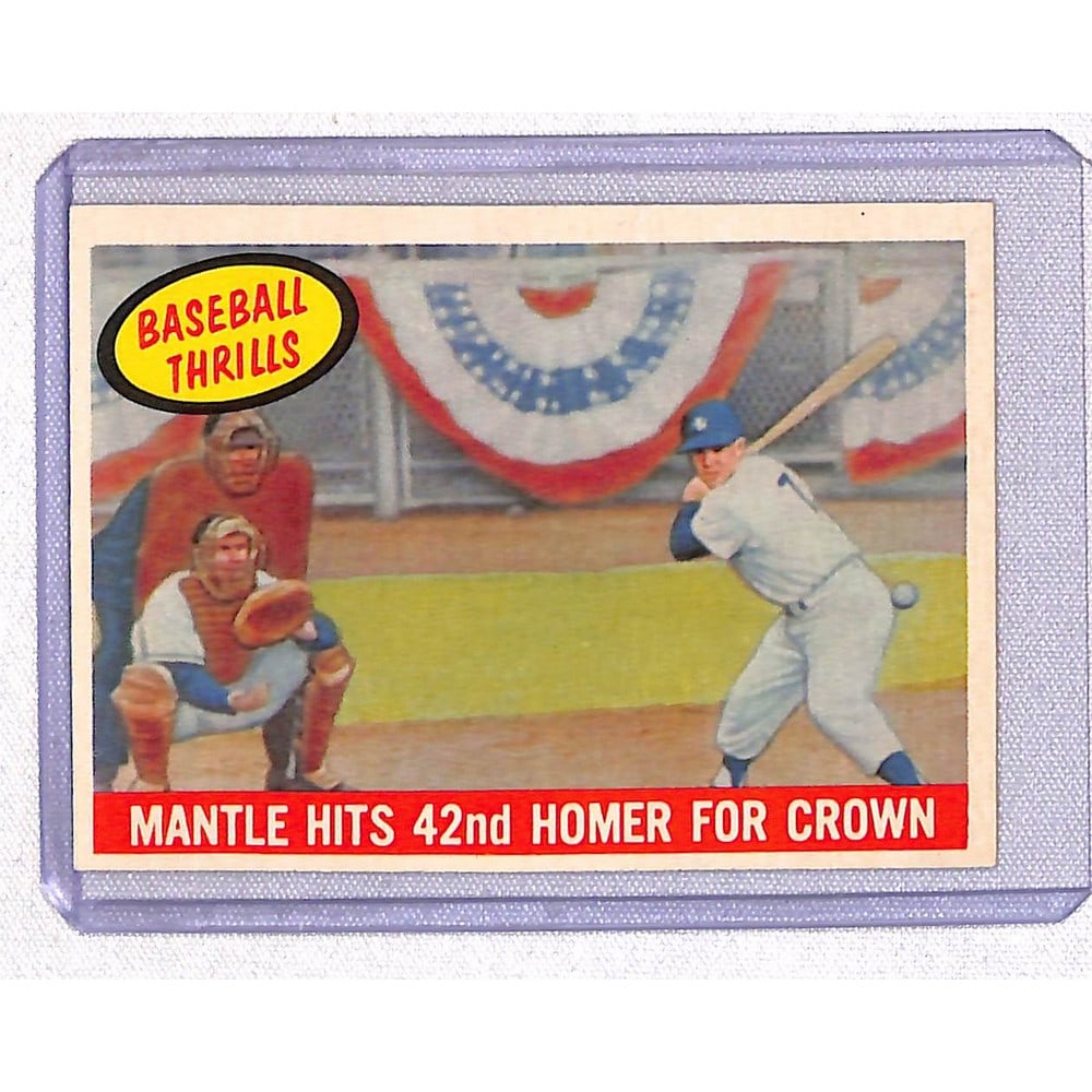 1959 Topps Mantle Hits 42nd Homerun Nice Shape (1 of 2)