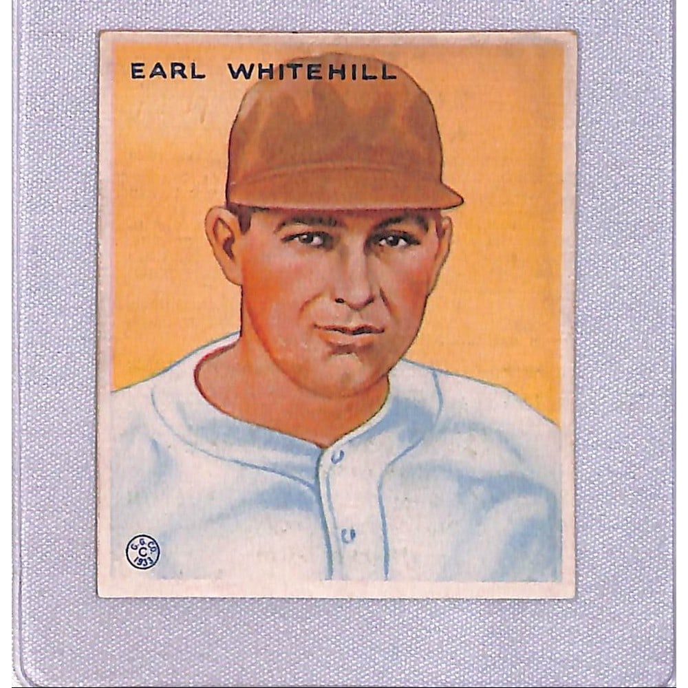 1933 Goudey Earl Whitehill Pencil Mark: 1933 Goudey Earl Whitehill Pencil Mark