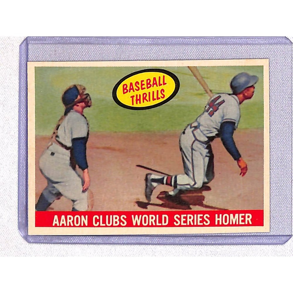 1959 Topps Hank Aaron Ws Homerun Nice Shape (1 of 2)