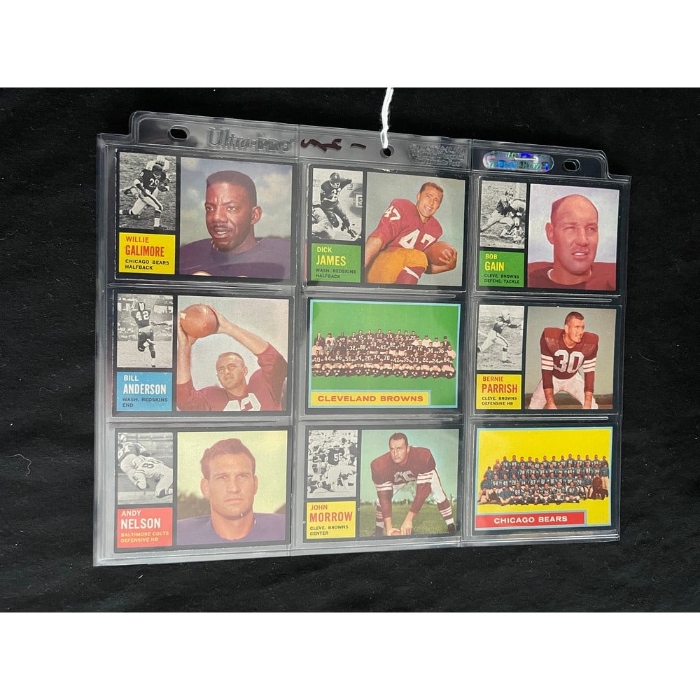 (14) 1962 Topps Football Cards: (14) 1962 Topps Football Cards