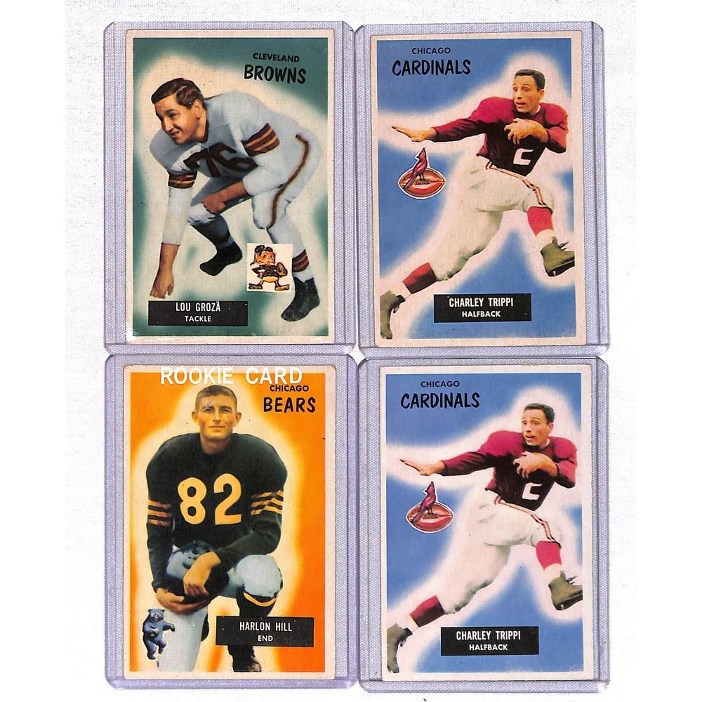 (4) 1955 Bowman Football Hof/rc Cards (1 of 2)