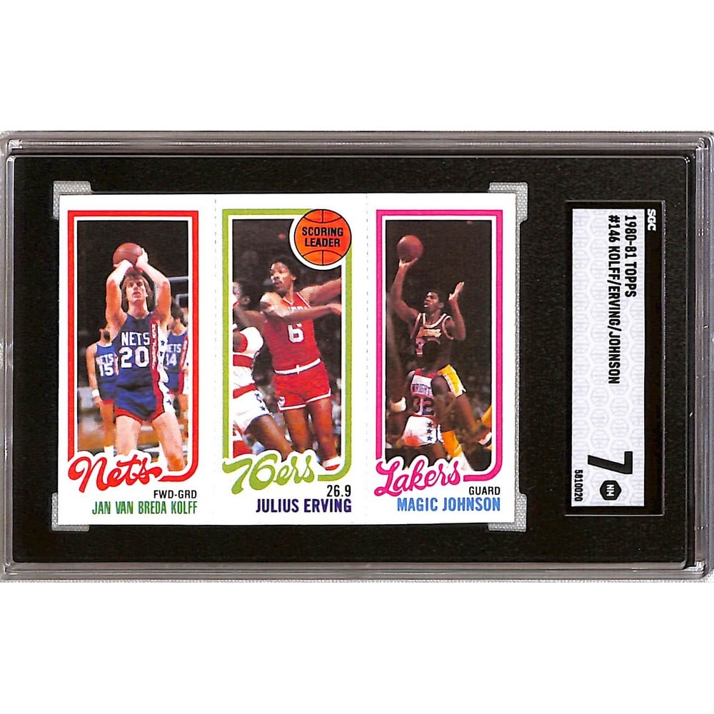 1980 Topps Magic Johnson Rc/julius Erving Sgc 7 (1 of 2)